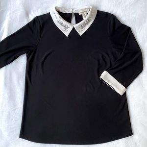 Faith and Joy jewel collared top